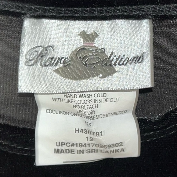 Rare Editions Black Red Girls Party Holiday Occasion Dress Size 12 - Picture 3 of 6